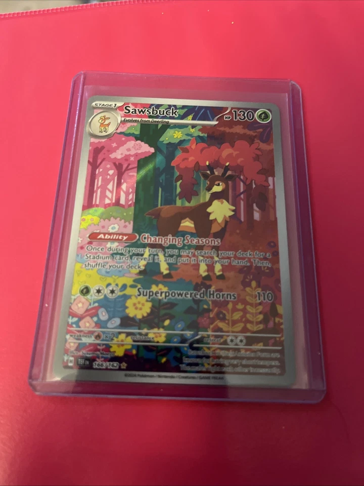 Pokémon TCG Sawsbuck Card 166/162 SV05: Temporal Forces NM Condition - Image 1 of 1