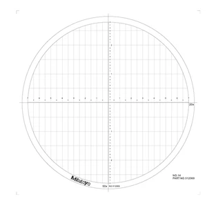 Optical Comparator Chart For Profile Projector Overlay Charts Mitutoyo 512069 - Picture 1 of 1