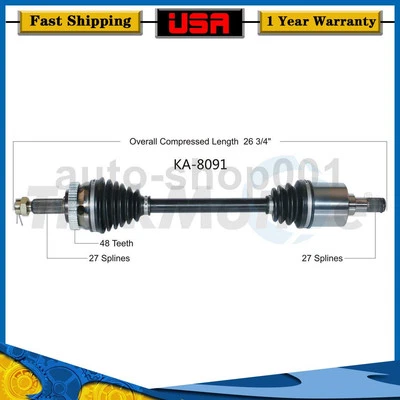 Eje delantero izquierdo CV eje articulado para Kia Rondo 2,7 L 2008 2007 Foto 1 de 2