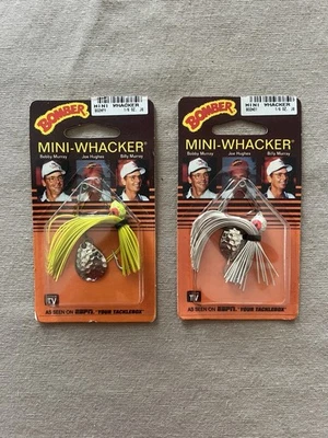 LOTE DE (2) BOMBARDERO 1993 - MINI-WHACKER SPINNERBAIT SEÑUELO - NUEVO EN PAQUETE Foto 1 de 2