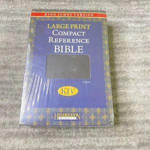 KJV Large Print Compact Reference Bible Hendrickson Dark Brown Flexisoft New - Picture 1 of 7