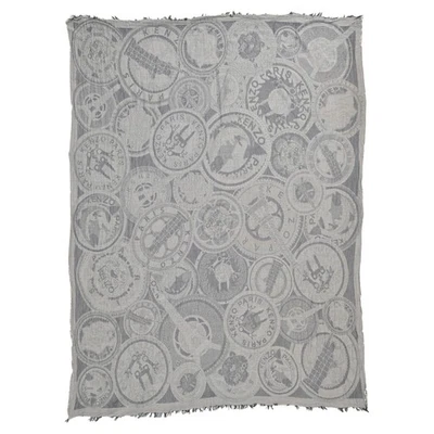 Bufanda Kenzo con monograma en algodón azul para mujer talla única Foto 1 de 3