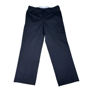 Faconnable Dress Pants Mens 38 Black 100% Cotton Trousers Career Business Casual - Picture 1 of 15