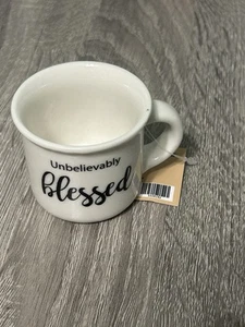 Mini weiß 2 Unzen Becher unglaublich gesegnet Robert Stanley Buffalo Cottage Tablewar - Bild 1 von 5