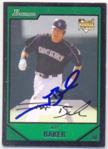 JEFF BAKER COLORADO ROCKIES SIGNED CARD CHICAGO CUB MIAMI MARLINS TIGERS RANGERS - Picture 1 of 1