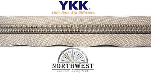 Genuine YKK Nylon Coil Zipper Tape #10 - 10 yards "Platinum" Extra Heavy Duty - Picture 1 of 1