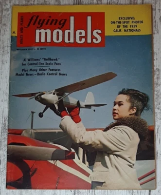 Flying Models  Airplane Magazine Hobby Boats Planes Aviation R/C November 1959 - Image 1 of 3