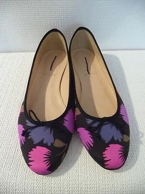 NEW J.CREW KIKI BALLET FLATS IN PAINTED PANSY, F8149, SIZE 8.5, WARM MULTI, $168 - Image 1 of 4