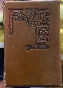 The Forsyte Saga By John Galsworthy 1929 Hardback Vintage Book Leather - Picture 1 of 7