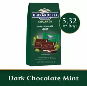 〽️ New Exclusive Ghirardelli Squares Dark Chocolate Mint Filling Bars 5.32oz - Picture 1 of 2