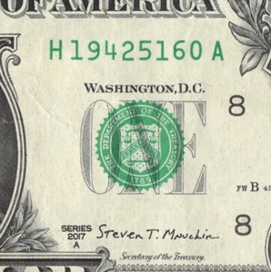 May 16 1942 Birthday Date Note Fancy Serial Number One Dollar Bill - Picture 1 of 12
