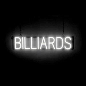 Insegna Billiardo SpellBrite | Insegna Biliardo Neon Look, Luce LED | 29,4" x 6,3" - Foto 1 di 11