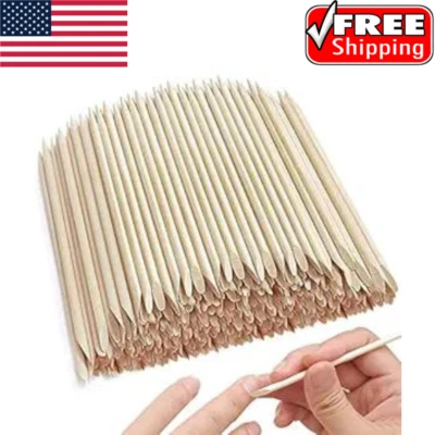 Palos naranjas para uñas, 200 piezas cutícula de madera de 4,5 pulgadas 200 unidades (paquete de 1). Foto 1 de 4