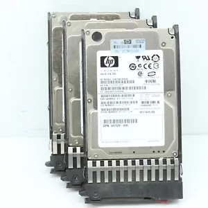 3 x HP Enterprise Invent 146GB 6Gbps SAS 15K 2.5in EH0146FAWJB HDD in Caddy - Picture 1 of 7