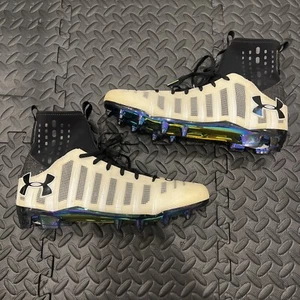 Nuevos botines de fútbol Under Armour para hombre C1N MC Cam Newton clavos blancos negros talla 12,5 - Imagen 1 de 8