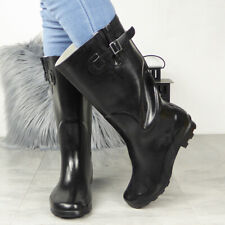 Wide Calf Wellington Snow Boots Wellies Ladies Walk Comfy Rain Winter Shoes Size