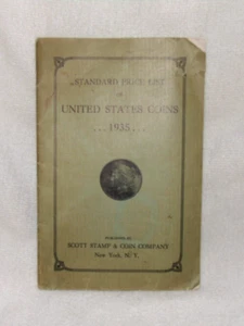 1935 United States Coins Standard Price List Scott Stamp & Coin Company Booklet - Picture 1 of 5