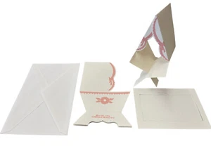 17 BIGLIETTI INVITO AUGURI PARTECIPAZIONI NASCITA BATTESIMO BIMBA CULLA 3D CM 13 - Imagen 1 de 2