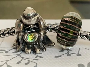 Autentica Trollbeads THE SEER Perla Argento e Sofisticazione Perla Vetro NUOVO - Foto 1 di 6