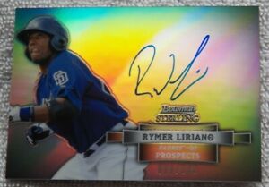  Rymer Liriano Signed 2012 Bowman Sterling Refractor Auto #/199.San Diego Padres
