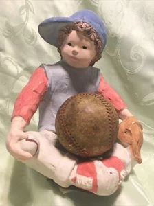 Sneaker Kids - “Pitching Ace” Baseball Boy Sculpture by artist Daze Mortensen - Picture 1 of 12