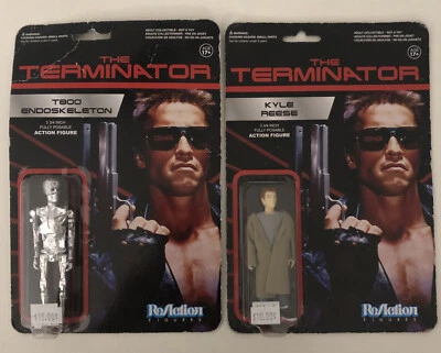 2Lot T800 Exoskeleton & M Biehn Kyly Reese Terminator 3-3/4 Retro FUNKO ReAction - Image 1 of 4