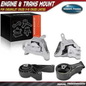 4x Engine Mount & Transmission Mount for Chevrolet Cruze 2011-2016 Cruze Limited - Picture 1 of 10