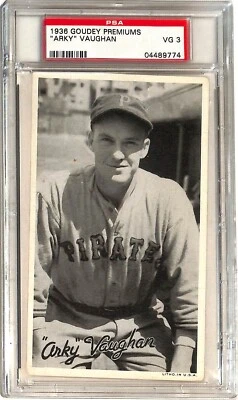 Arky Vaughan 1963 Goudey Premiums Pirates PSA - Image 1 of 2