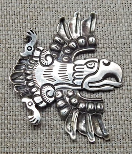 Broche Águila Azteca Vintage Plata Esterlina WILLIAM SPRATLING Firmado 1n - Imagen 1 de 2