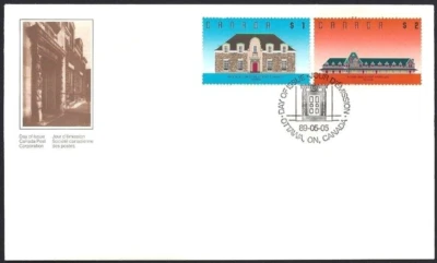 Canada   # 1182a      "ARCHITECTURAL"     Brand New   1989  Pair Issue - Image 1 of 2