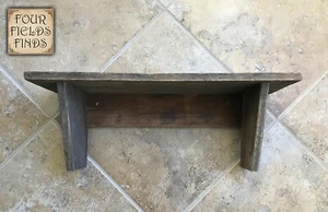 17.5" Rustic Reclaimed Barn Wood Hand Crafted Wall Shelf Farmhouse Cottage Decor - Picture 1 of 19