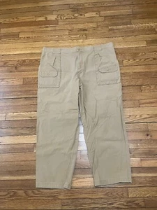 Cabela's Herren Chino Hose Größe 46x32 Classic Fit Gerades Bein Canvas Khaki - Bild 1 von 4