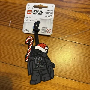 Lego Star Wars Christmas Holiday Bag Luggage Tag Gift Darth Vader Candy Cane - Picture 1 of 4