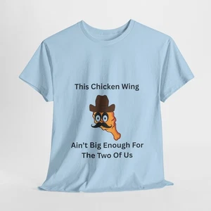 Quirky Chicken Wing Tee Food Fun Graphic T-Shirt Cute Western Humor - Picture 1 of 21