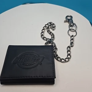 Cartera Dickies para hombre de cuero con cadena triple capacidad clásica negra - Imagen 1 de 10