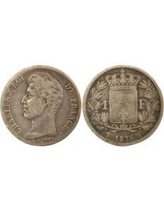 France Charles X - Franc Argent - 1825 W Lille - Imagen 1 de 3