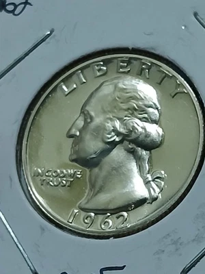 1962 Proof Uncirculated Coin Set Unpackaged Quarter Die Break Error - Image 1 of 4