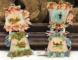 Viktorianische gestanzte Glocke und Blumenreste von Raphael Tuck & Sons L1 - Bild 1 von 5