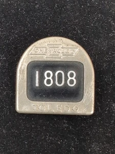 CHEVROLET "TOLEDO" EMPLOYEE BADGE #1808 - Rare Toledo & Shape!! - Picture 1 of 4