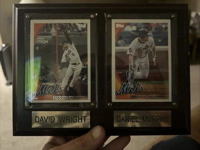 Placa de 2 tarjetas con tarjetas Topps de David Wright y Daniel Murphy Foto 1 de 2