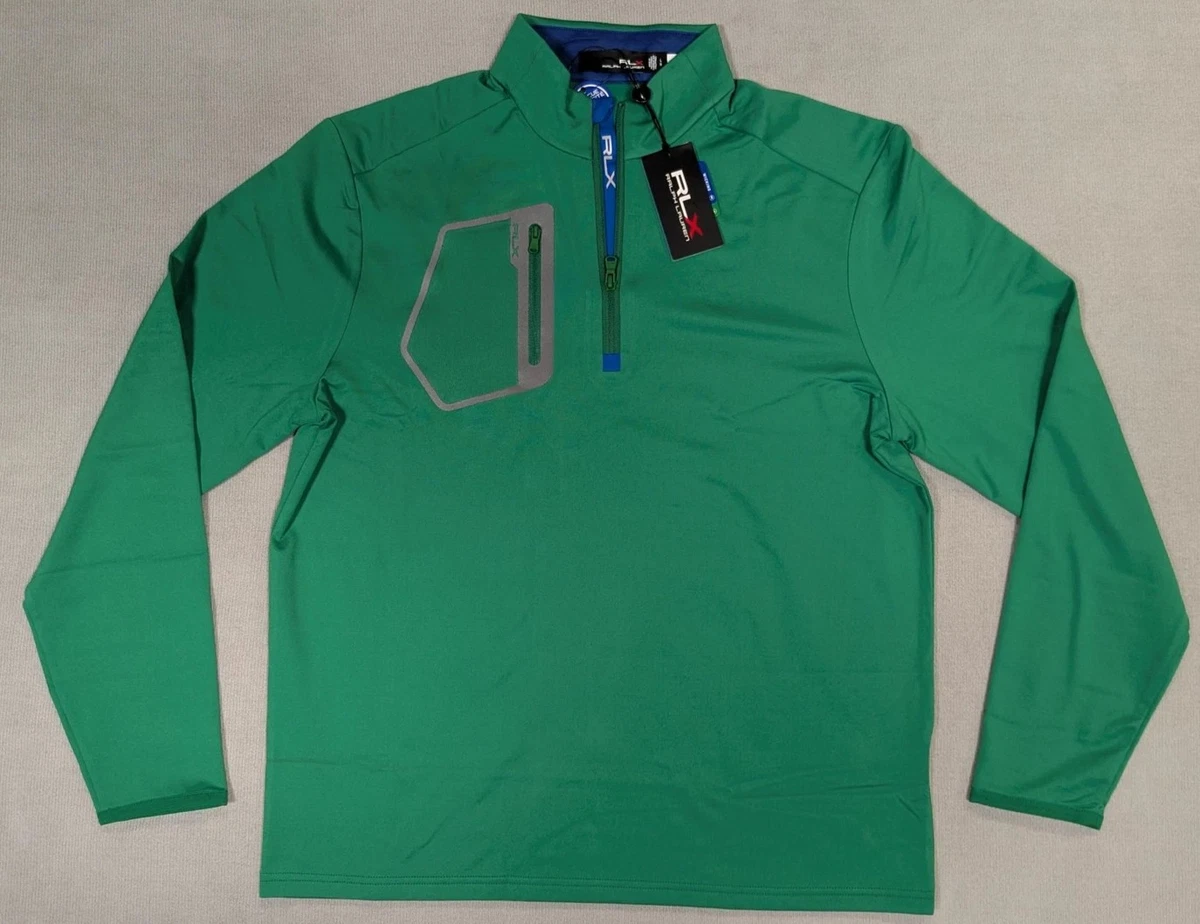 M 新品同様 RLX GOLF RALPH LAUREN パフォーマンス コット RLX テーラード フィット パフォーマンス ベア ポロシャツ メンズ