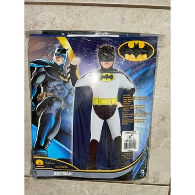 NIÑO GRIS NEGRO CAPA BATMAN MÁSCARA HALLOWEEN DISFRAZ VESTIDO TALLA S NUEVO Foto 1 de 3