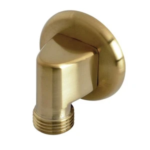 K173A7 Shower Scape Wall Mount Supply Elbow, Brushed Brass, 2" Diameter Flange - Picture 1 of 6