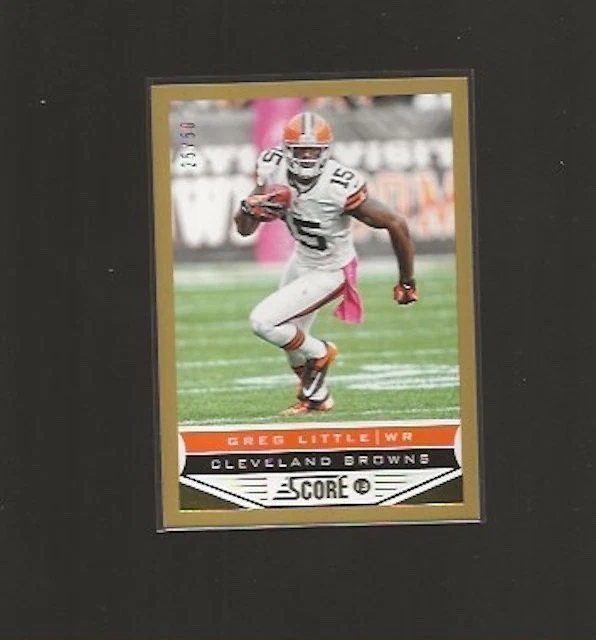 2013 SCORE GREG LITTLE #49 GOLD 25/50 - Image 1 of 1