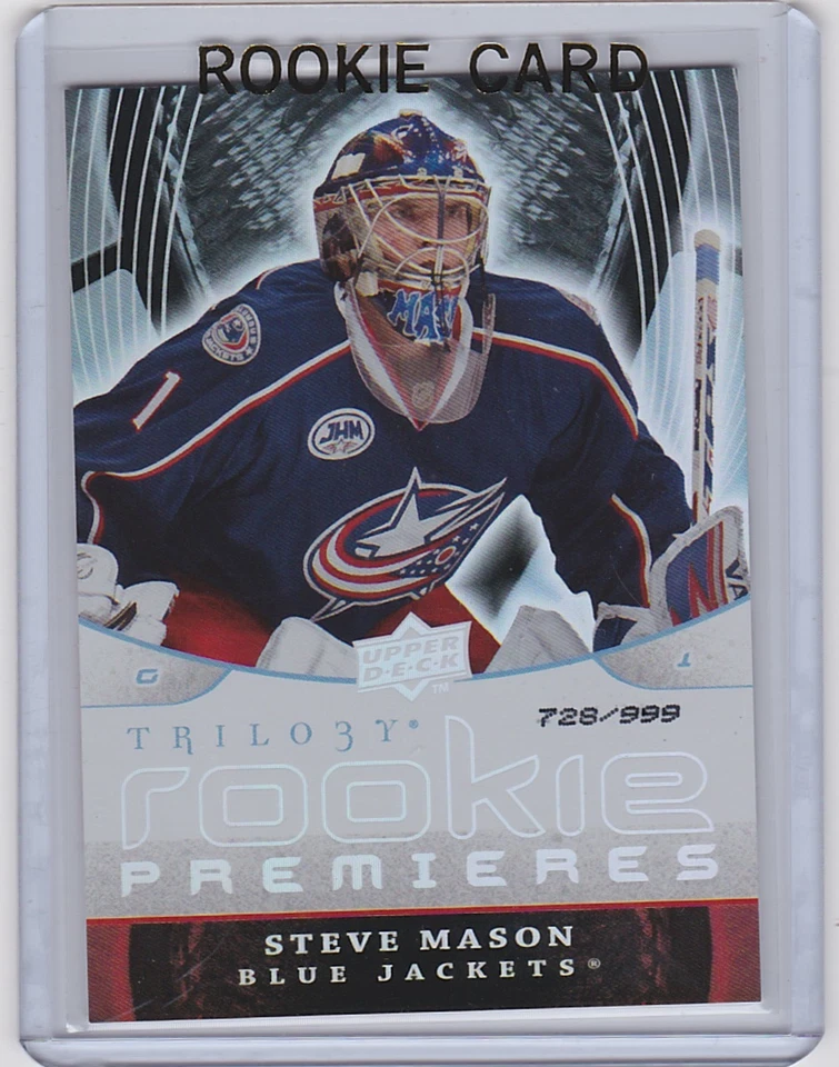 2008-09 UPPER DECK TRILOGY STEVE MASON RC UD ROOKIE SP /999 #149 BLUE JACKETS - Image 1 of 1
