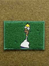   Homer Into The Bushes Embroidered Morale Patch Chenille The Simpsons Hook/Loop