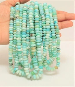 beautiful peru boulder opal rondelle shape beads 15 inch, 5mm - 8mm , peruvian b - Picture 1 of 8