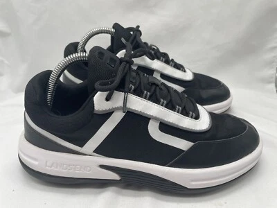 Zapatillas de lona Lands End para mujer Action Runner "negro/blanco" talla 10B usadas en excelente estado Foto 1 de 4