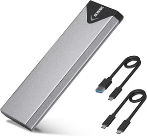 SSK Aluminium M.2 NVME SATA SSD Gehäuse Adapter, USB 3.2 Gen 2 (10 Gbit/s) auf NVM - Bild 1 von 12