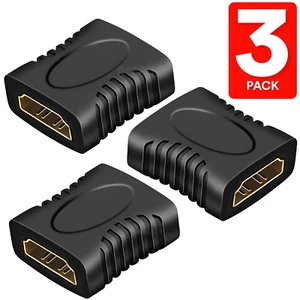 3X HDMI Female to Female Coupler Connector Extender Adapter Cable HDTV 1080P 4K - Picture 1 of 9